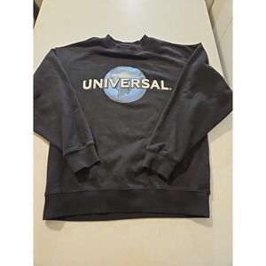 Universal Sweatshirt Unisex Small Black Crewneck Sweatshirt Universal Logo (1215